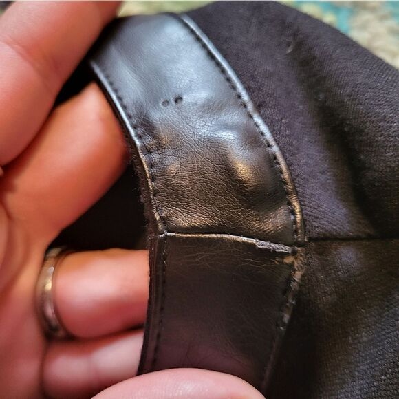 Ralph Lauren Ponte Faux Leather Trim Sheath Dress Black 6 - Picture 5 of 5